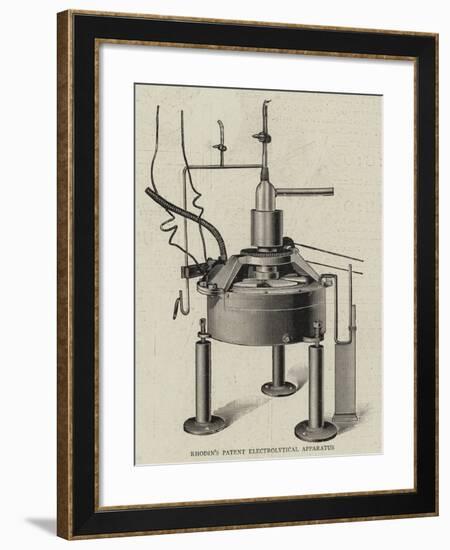 Rhodin's Patent Electrolytical Apparatus-null-Framed Giclee Print