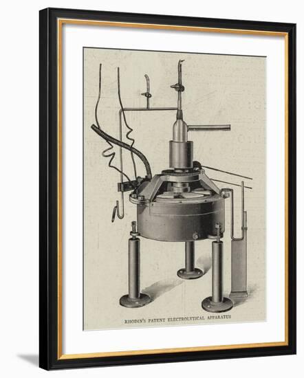 Rhodin's Patent Electrolytical Apparatus-null-Framed Giclee Print