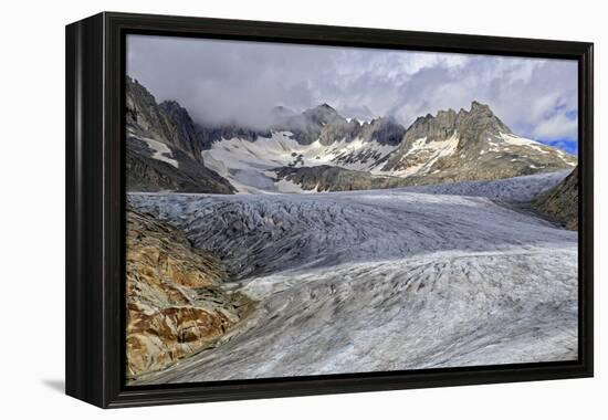 Rhone Glacier at Furka Pass, Canton of Valais, Swiss Alps, Switzerland, Europe-Hans-Peter Merten-Framed Premier Image Canvas