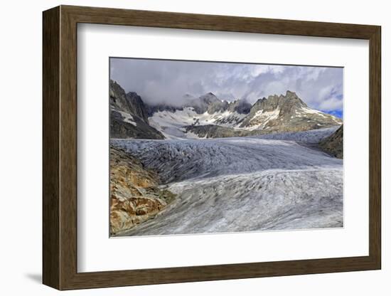 Rhone Glacier at Furka Pass, Canton of Valais, Swiss Alps, Switzerland, Europe-Hans-Peter Merten-Framed Photographic Print