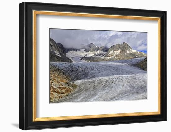 Rhone Glacier at Furka Pass, Canton of Valais, Swiss Alps, Switzerland, Europe-Hans-Peter Merten-Framed Photographic Print