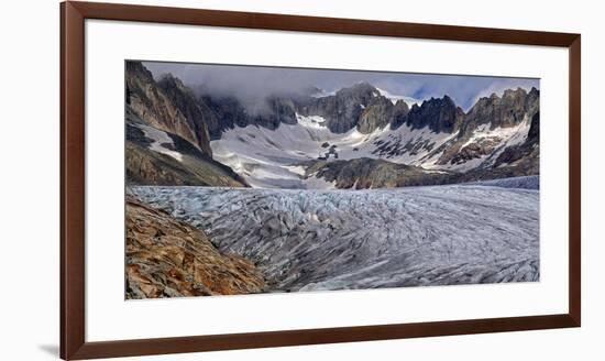 Rhone Glacier at Furka Pass, Canton of Valais, Swiss Alps, Switzerland, Europe-Hans-Peter Merten-Framed Premium Photographic Print
