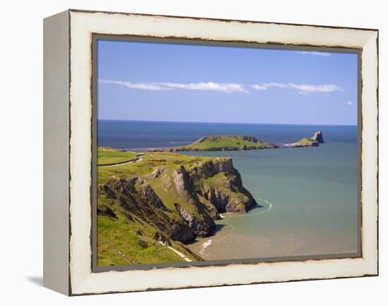 Rhossili Bay, Gower Peninsula, Wales, United Kingdom, Europe-Billy Stock-Framed Premier Image Canvas
