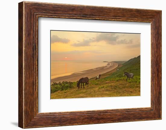 Rhossili Bay, Gower Peninsula, Wales, United Kingdom, Europe-Billy-Framed Photographic Print