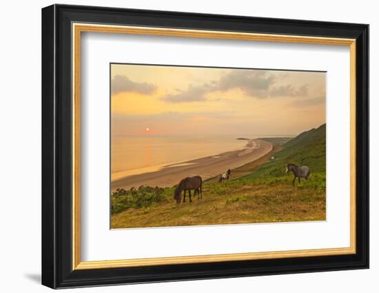 Rhossili Bay, Gower Peninsula, Wales, United Kingdom, Europe-Billy-Framed Photographic Print