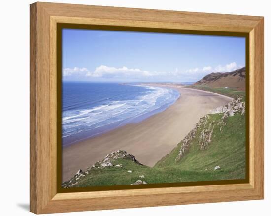 Rhossili Bay, Gower Peninsula, Wales, United Kingdom-Roy Rainford-Framed Premier Image Canvas