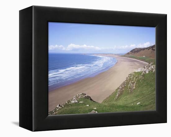 Rhossili Bay, Gower Peninsula, Wales, United Kingdom-Roy Rainford-Framed Premier Image Canvas