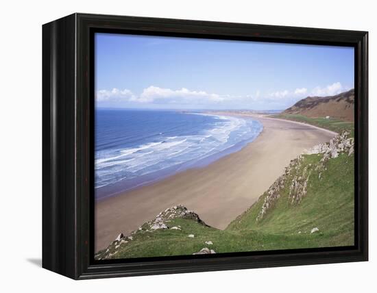 Rhossili Bay, Gower Peninsula, Wales, United Kingdom-Roy Rainford-Framed Premier Image Canvas