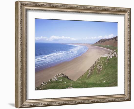 Rhossili Bay, Gower Peninsula, Wales, United Kingdom-Roy Rainford-Framed Photographic Print