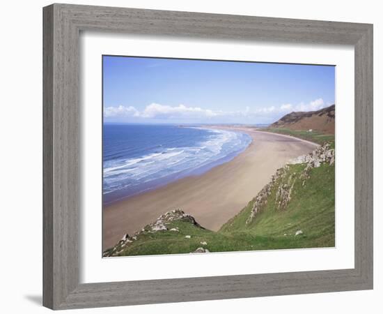 Rhossili Bay, Gower Peninsula, Wales, United Kingdom-Roy Rainford-Framed Photographic Print