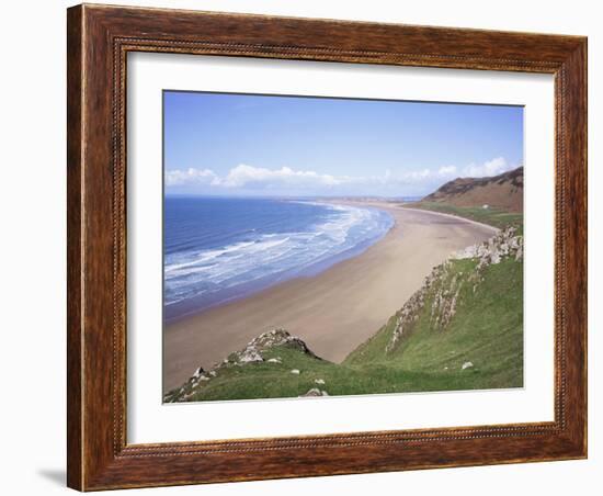 Rhossili Bay, Gower Peninsula, Wales, United Kingdom-Roy Rainford-Framed Photographic Print