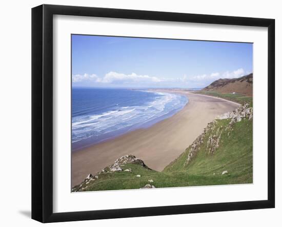 Rhossili Bay, Gower Peninsula, Wales, United Kingdom-Roy Rainford-Framed Photographic Print