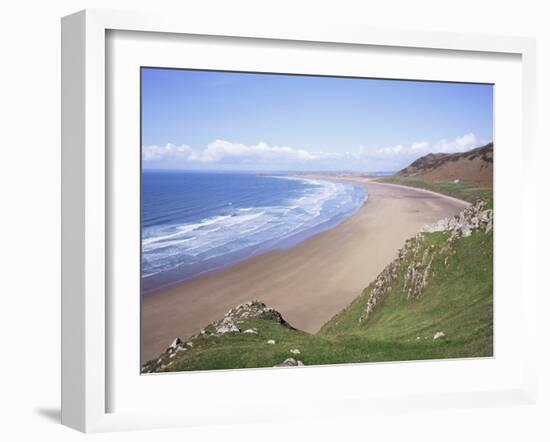 Rhossili Bay, Gower Peninsula, Wales, United Kingdom-Roy Rainford-Framed Photographic Print