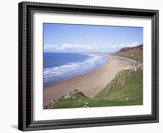 Rhossili Bay, Gower Peninsula, Wales, United Kingdom-Roy Rainford-Framed Photographic Print