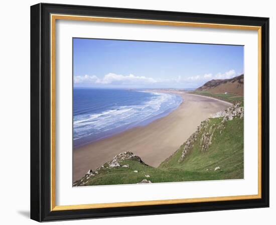 Rhossili Bay, Gower Peninsula, Wales, United Kingdom-Roy Rainford-Framed Photographic Print