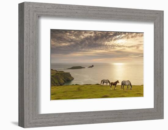 Rhossili Bay, Gower, Wales, United Kingdom, Europe-Billy Stock-Framed Photographic Print