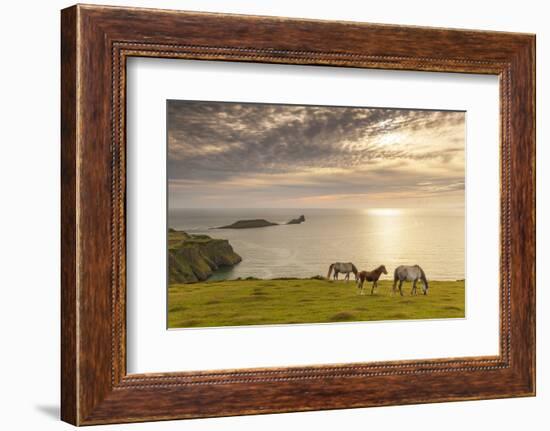 Rhossili Bay, Gower, Wales, United Kingdom, Europe-Billy Stock-Framed Photographic Print