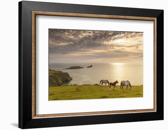 Rhossili Bay, Gower, Wales, United Kingdom, Europe-Billy Stock-Framed Photographic Print