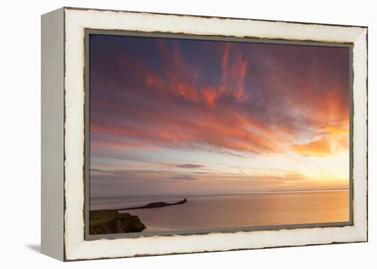 Rhossili Bay, Worms End, Gower Peninsula, Wales, United Kingdom, Europe-Billy Stock-Framed Premier Image Canvas