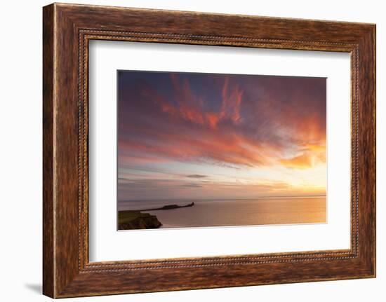 Rhossili Bay, Worms End, Gower Peninsula, Wales, United Kingdom, Europe-Billy Stock-Framed Photographic Print