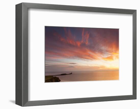 Rhossili Bay, Worms End, Gower Peninsula, Wales, United Kingdom, Europe-Billy Stock-Framed Photographic Print