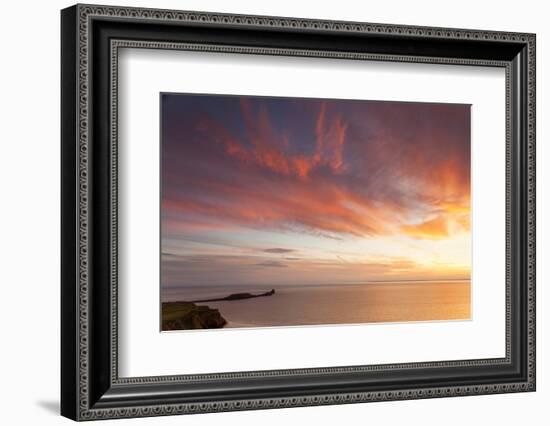 Rhossili Bay, Worms End, Gower Peninsula, Wales, United Kingdom, Europe-Billy Stock-Framed Photographic Print