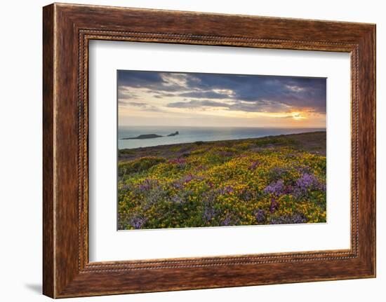 Rhossili Bay, Worms End, Gower Peninsula, Wales, United Kingdom, Europe-Billy-Framed Photographic Print