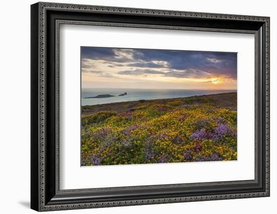 Rhossili Bay, Worms End, Gower Peninsula, Wales, United Kingdom, Europe-Billy-Framed Photographic Print