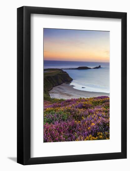 Rhossili Bay, Worms End, Gower Peninsula, Wales, United Kingdom, Europe-Billy-Framed Photographic Print