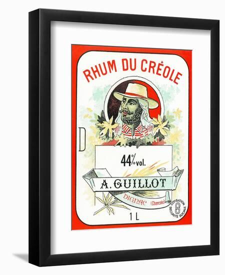 Rhum du Creole Brand Rum Label-Lantern Press-Framed Art Print