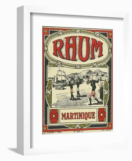 Rhum Martinique Brand Rum Label-Lantern Press-Framed Art Print