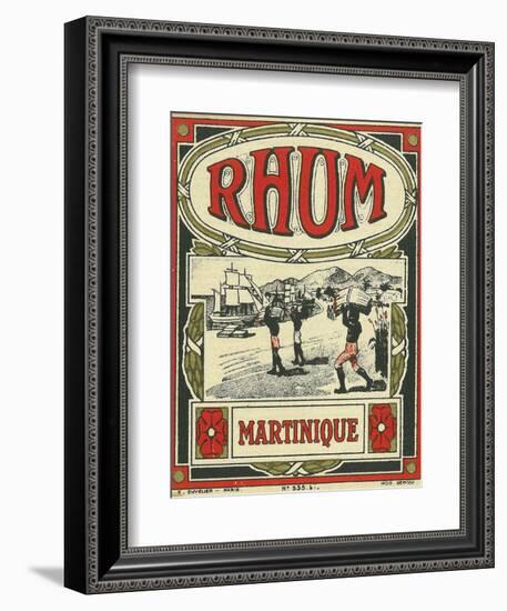 Rhum Martinique Brand Rum Label-Lantern Press-Framed Art Print