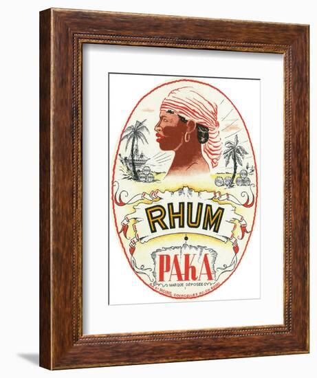 Rhum Paka Brand Rum Label-Lantern Press-Framed Art Print
