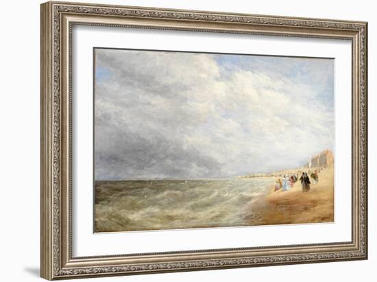 Rhyl Sands, 1855 (Oil on Canvas)-David Cox-Framed Giclee Print