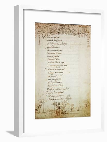 Rhyme in Form of Ballad, Collection of Lorenzo De Medici-null-Framed Giclee Print