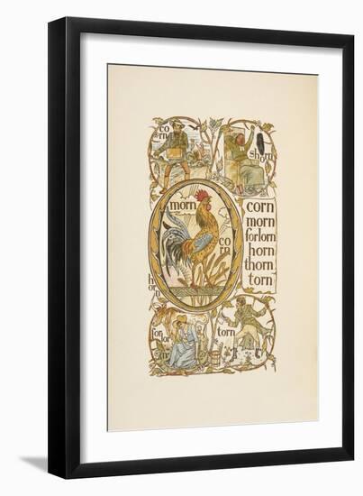 Rhyming Words Ending in the Letter N. To Illustrate the Use Of the Letter O. the Golden Primer-Walter Crane-Framed Giclee Print