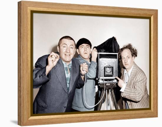 RHYTHM AND WEEP, from left: Curly Howard, Moe Howard, Larry Fine, (aka The Three Stooges), 1946-null-Framed Stretched Canvas