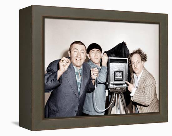 RHYTHM AND WEEP, from left: Curly Howard, Moe Howard, Larry Fine, (aka The Three Stooges), 1946-null-Framed Stretched Canvas