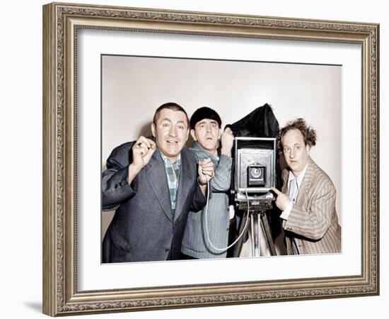 RHYTHM AND WEEP, from left: Curly Howard, Moe Howard, Larry Fine, (aka The Three Stooges), 1946-null-Framed Photo