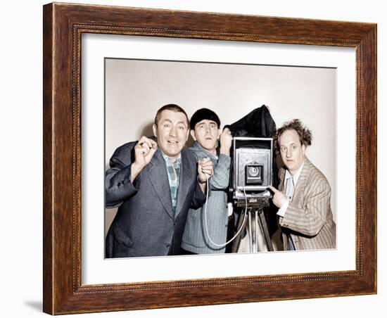 RHYTHM AND WEEP, from left: Curly Howard, Moe Howard, Larry Fine, (aka The Three Stooges), 1946-null-Framed Photo