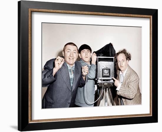 RHYTHM AND WEEP, from left: Curly Howard, Moe Howard, Larry Fine, (aka The Three Stooges), 1946-null-Framed Photo