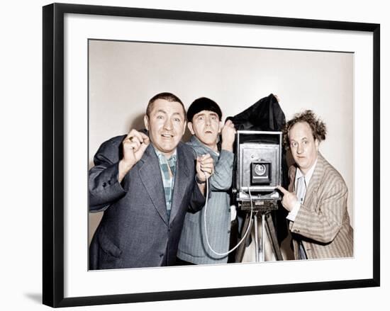 RHYTHM AND WEEP, from left: Curly Howard, Moe Howard, Larry Fine, (aka The Three Stooges), 1946-null-Framed Photo