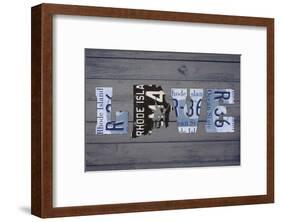 RI State Love-Design Turnpike-Framed Giclee Print