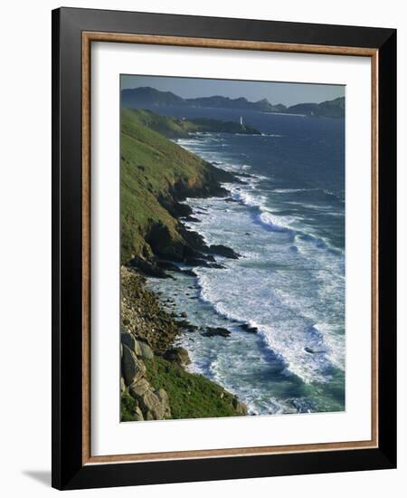 Ria De Vigo, Cape Home and the Islas Cies, of the Rias Bajas, the Lower Estuaries, Galicia, Spain-Maxwell Duncan-Framed Photographic Print