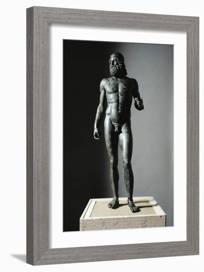 Riace Bronze (A), Bronze Statue of a Man with Headband-Phidias-Framed Giclee Print