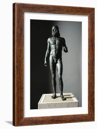 Riace Bronze (A), Bronze Statue of a Man with Headband-Phidias-Framed Giclee Print