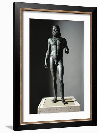 Riace Bronze (A), Bronze Statue of a Man with Headband-Phidias-Framed Giclee Print