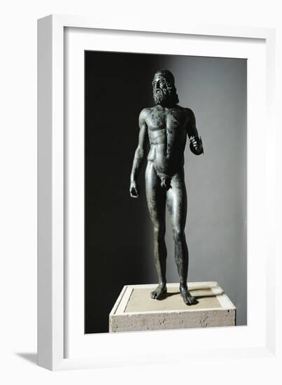 Riace Bronze (A), Bronze Statue of a Man with Headband-Phidias-Framed Giclee Print