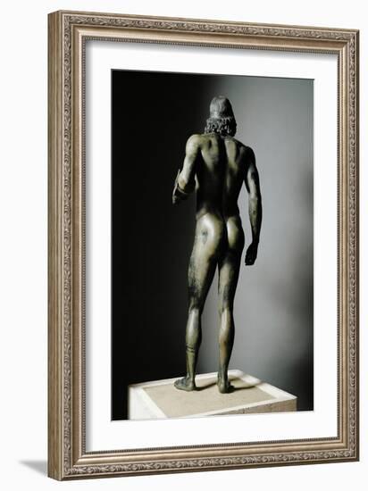 Riace Bronze (A), Bronze Statue of a Man with Headband-Phidias-Framed Giclee Print