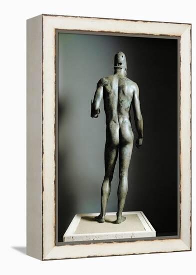 Riace Bronze (B), Bronze Statue of a Young Man with Helmet, More Than Life-Size, Found in 1972-Phidias-Framed Premier Image Canvas